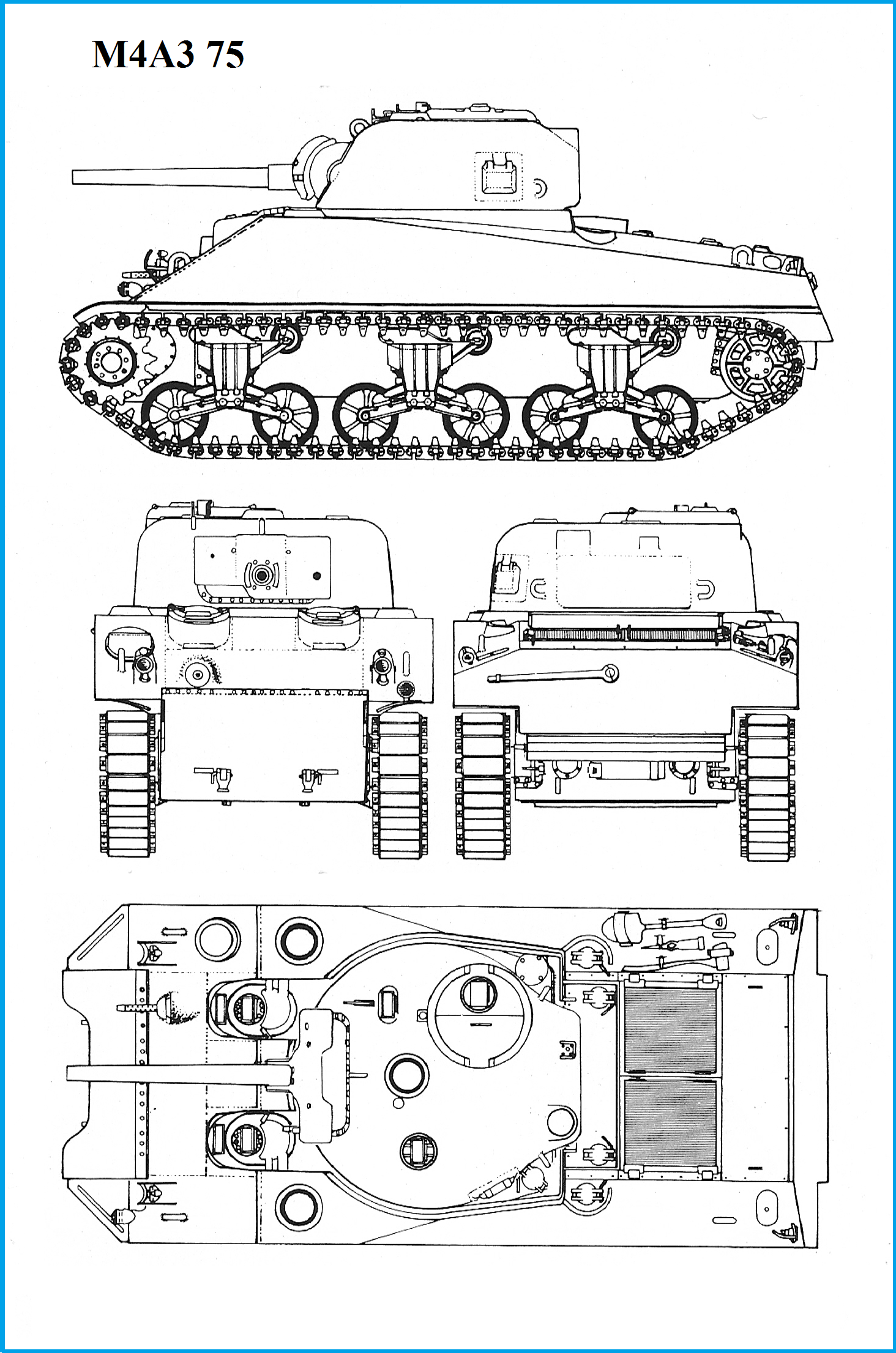 M4 Sherman Tank Blueprints