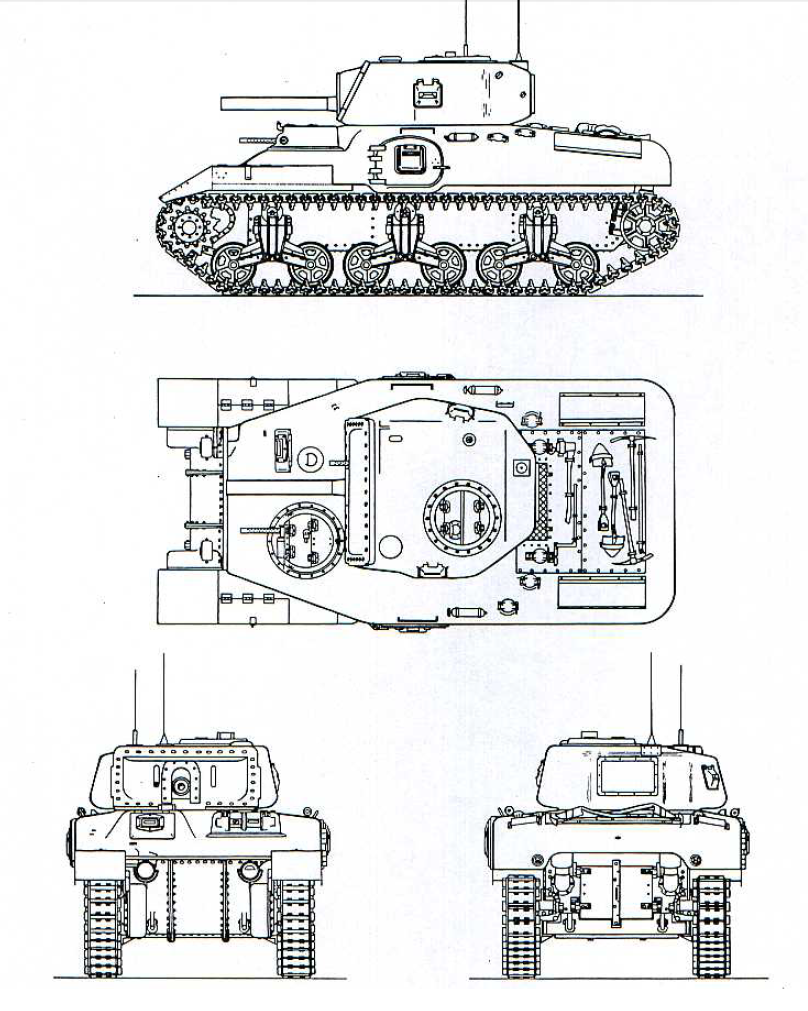 sherman tank blueprints
